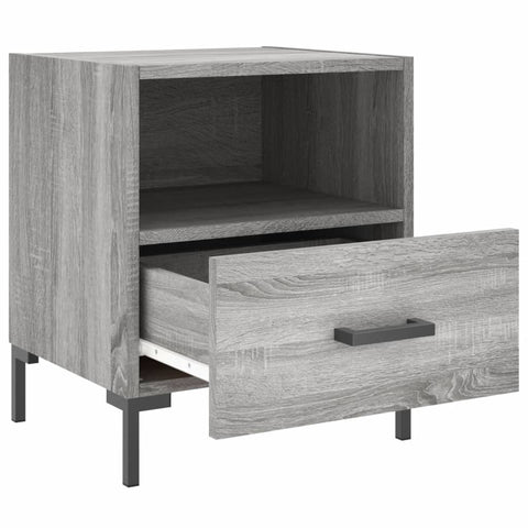 vidaXL Nachttische 2 Stk. Grau Sonoma 40x35x47,5 cm Holzwerkstoff