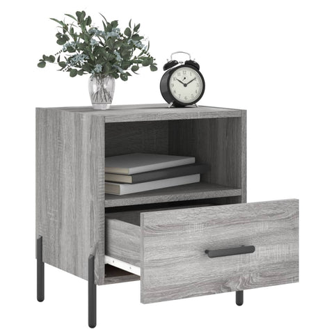 vidaXL Nachttische 2 Stk. Grau Sonoma 40x35x47,5 cm Holzwerkstoff