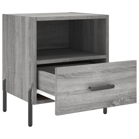 vidaXL Nachttische 2 Stk. Grau Sonoma 40x35x47,5 cm Holzwerkstoff