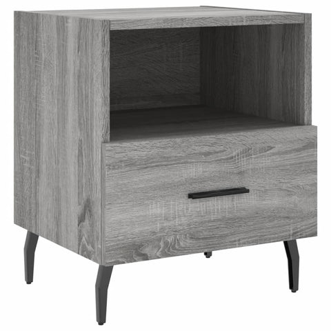 vidaXL Nachttische 2 Stk. Grau Sonoma 40x35x47,5 cm Holzwerkstoff