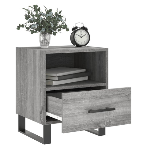 vidaXL Nachttische 2 Stk. Grau Sonoma 40x35x47,5 cm Holzwerkstoff