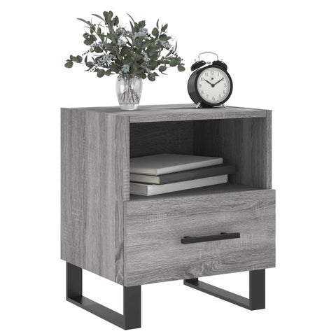 vidaXL Nachttische 2 Stk. Grau Sonoma 40x35x47,5 cm Holzwerkstoff