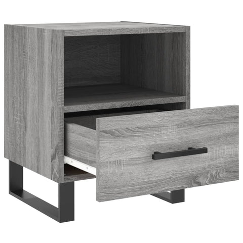 vidaXL Nachttische 2 Stk. Grau Sonoma 40x35x47,5 cm Holzwerkstoff