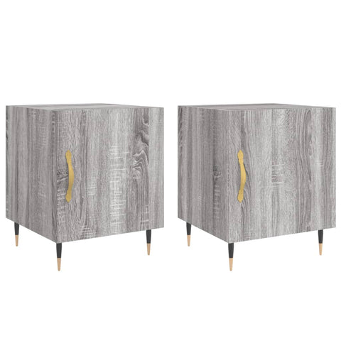 vidaXL Nachttische 2 Stk. Grau Sonoma 40x40x50 cm Holzwerkstoff