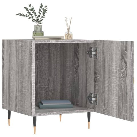 vidaXL Nachttische 2 Stk. Grau Sonoma 40x40x50 cm Holzwerkstoff