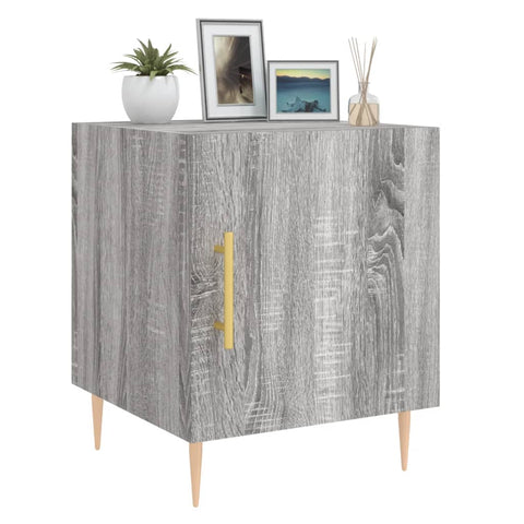 vidaXL Nachttisch Grau Sonoma 40x40x50 cm Holzwerkstoff