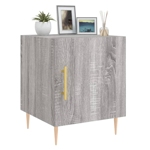 vidaXL Nachttische 2 Stk. Grau Sonoma 40x40x50 cm Holzwerkstoff