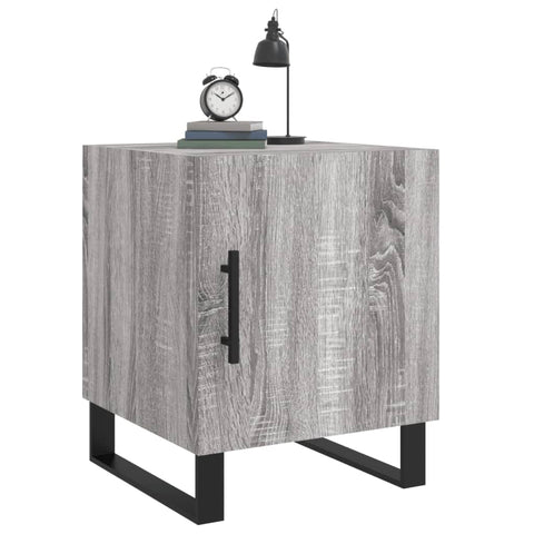 vidaXL Nachttisch Grau Sonoma 40x40x50 cm Holzwerkstoff