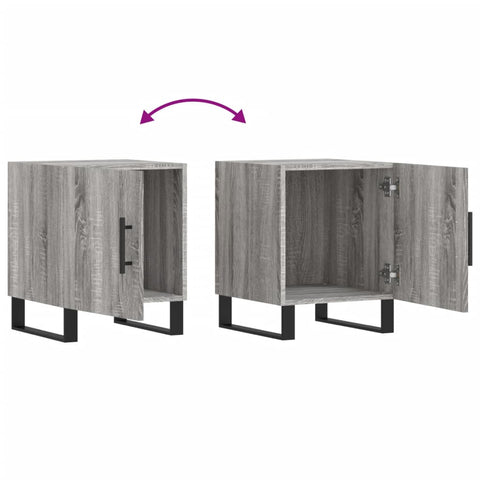 vidaXL Nachttisch Grau Sonoma 40x40x50 cm Holzwerkstoff