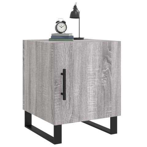 vidaXL Nachttische 2 Stk. Grau Sonoma 40x40x50 cm Holzwerkstoff