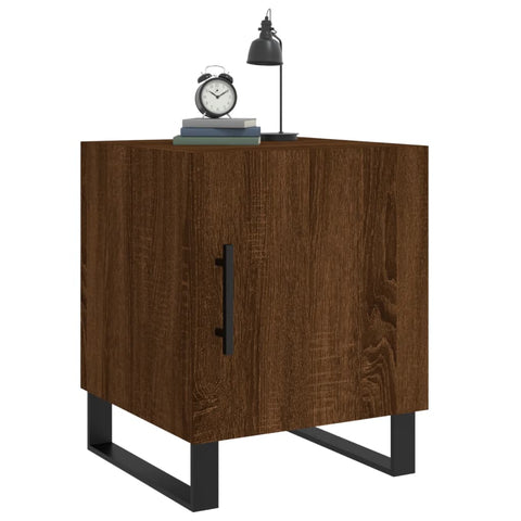 vidaXL Nachttische 2 Stk. Braun Eichen-Optik 40x40x50 cm Holzwerkstoff