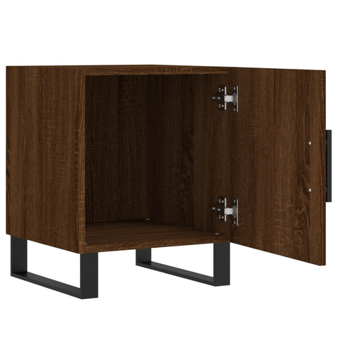 vidaXL Nachttische 2 Stk. Braun Eichen-Optik 40x40x50 cm Holzwerkstoff