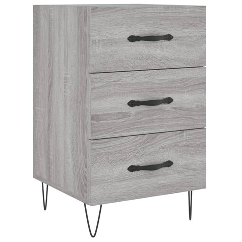 vidaXL Nachttisch Grau Sonoma 40x40x66 cm Holzwerkstoff