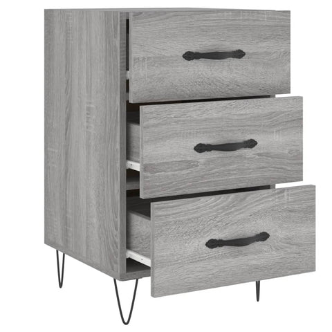 vidaXL Nachttisch Grau Sonoma 40x40x66 cm Holzwerkstoff