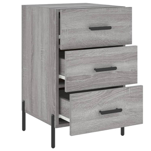 vidaXL Nachttisch Grau Sonoma 40x40x66 cm Holzwerkstoff