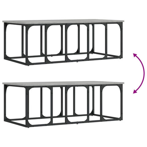 vidaXL Couchtisch Grau Sonoma 100x50x35,5 cm Holzwerkstoff