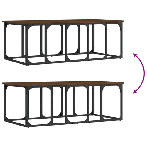 vidaXL Couchtisch Braun Eichen-Optik 100x50x35,5 cm Holzwerkstoff