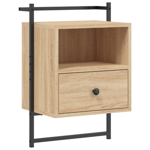 vidaXL Wand-Nachttisch Sonoma-Eiche 40x30x61 cm Holzwerkstoff