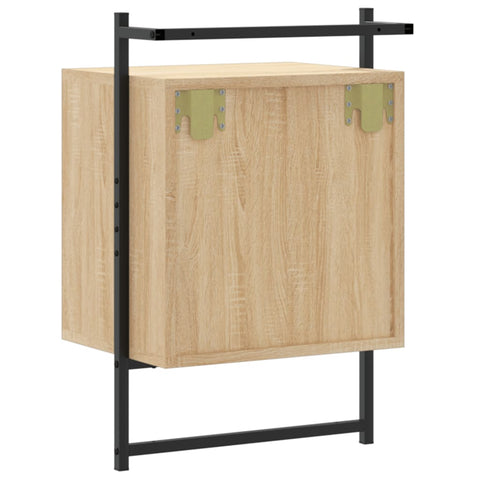 vidaXL Wand-Nachttisch Sonoma-Eiche 40x30x61 cm Holzwerkstoff