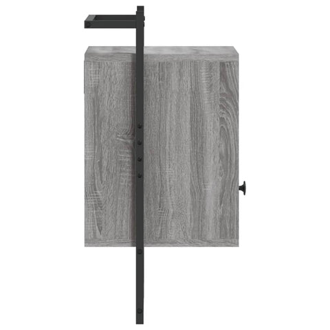 vidaXL Wand-Nachttisch Grau Sonoma 40x30x61 cm Holzwerkstoff