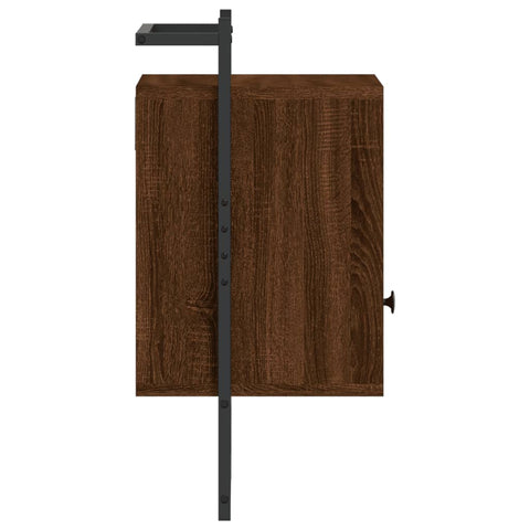 vidaXL Wand-Nachttisch Braun Eiche 40x30x61 cm Holzwerkstoff