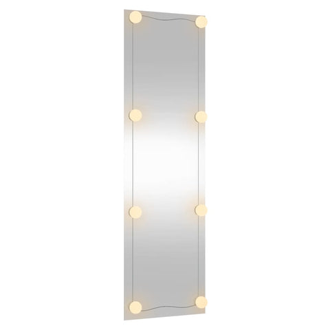 vidaXL Wandspiegel mit LED-Leuchten 30x100 cm Glas Rechteckig