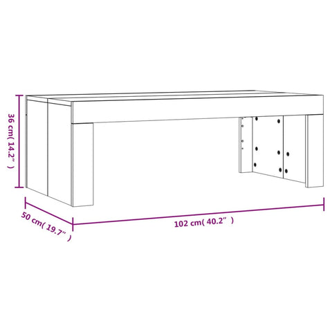 vidaXL Couchtisch Weiß 102x50x36 cm Holzwerkstoff