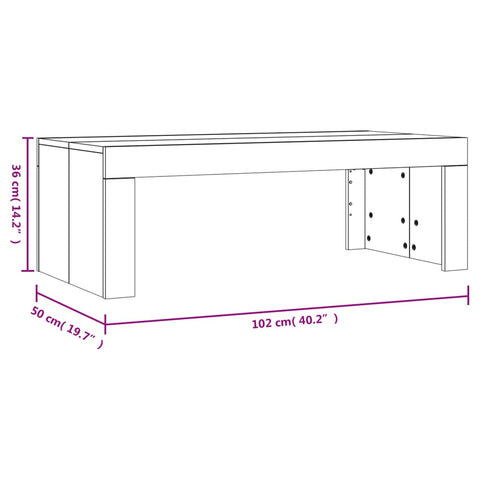 vidaXL Couchtisch Schwarz 102x50x36 cm Holzwerkstoff