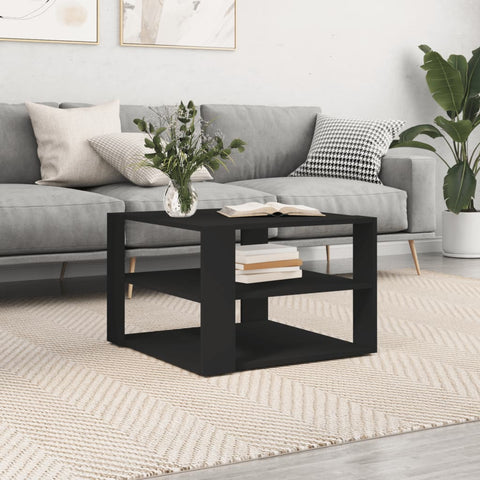 vidaXL Couchtisch Schwarz 59,5x59,5x40 cm Holzwerkstoff