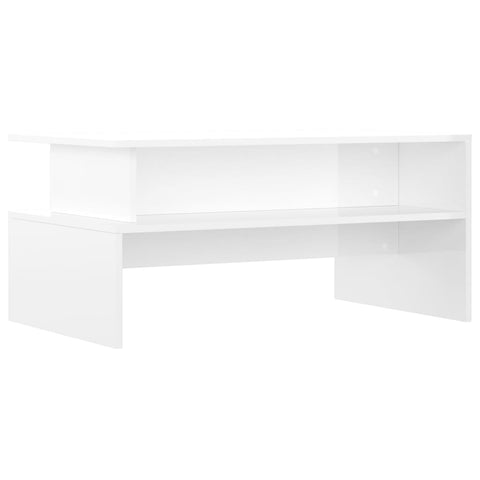 vidaXL Couchtisch Hochglanz-Weiß 90x55x42,5 cm Holzwerkstoff