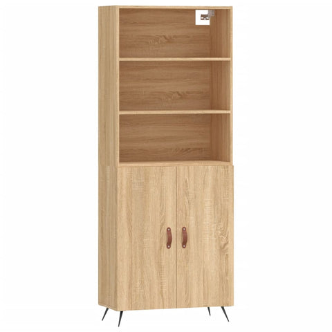 Highboard Sonoma-Eiche 69,5x34x180 cm Holzwerkstoff