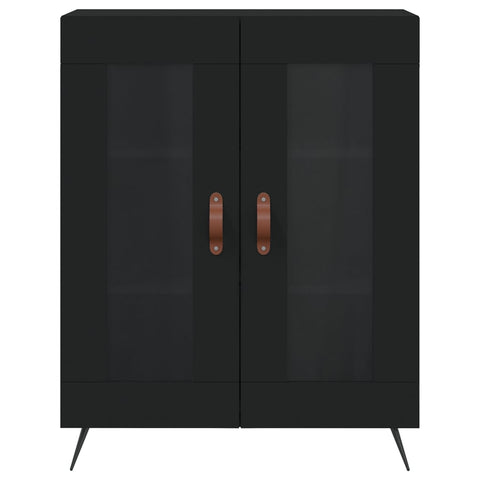 vidaXL Highboard Schwarz 69,5x34x180 cm Holzwerkstoff