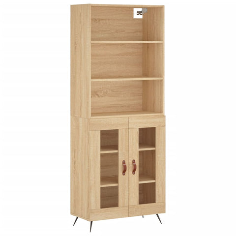 Highboard Sonoma-Eiche 69,5x34x180 cm Holzwerkstoff