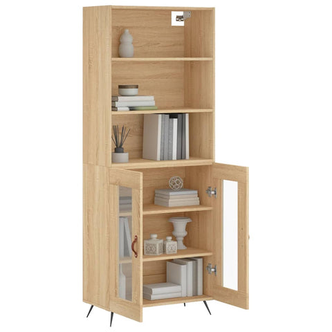 Highboard Sonoma-Eiche 69,5x34x180 cm Holzwerkstoff