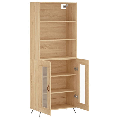 Highboard Sonoma-Eiche 69,5x34x180 cm Holzwerkstoff