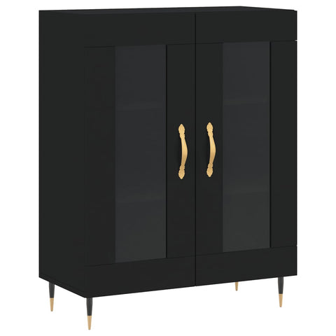 vidaXL Highboard Schwarz 69,5x34x180 cm Holzwerkstoff