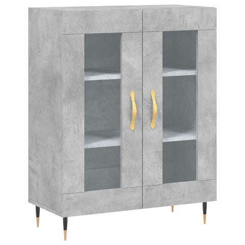 Highboard Betongrau 69,5x34x180 cm Holzwerkstoff