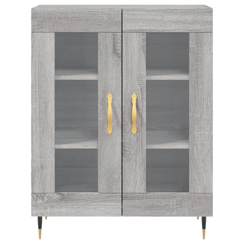 Highboard Grau Sonoma 69,5x34x180 cm Holzwerkstoff