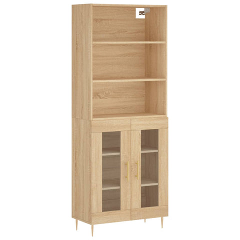 Highboard Sonoma-Eiche 69,5x34x180 cm Holzwerkstoff