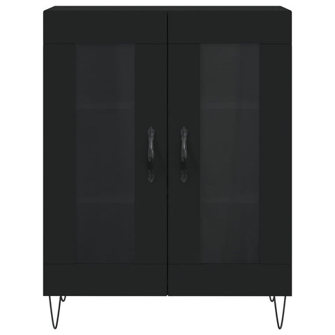 vidaXL Highboard Schwarz 69,5x34x180 cm Holzwerkstoff