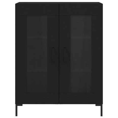 vidaXL Highboard Schwarz 69,5x34x180 cm Holzwerkstoff