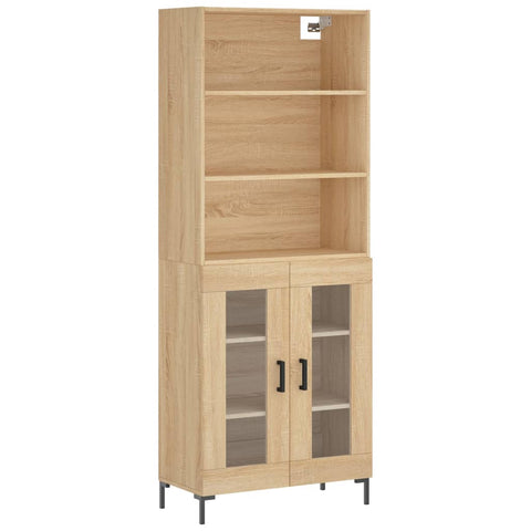 vidaXL Highboard Sonoma-Eiche 69,5x34x180 cm Holzwerkstoff