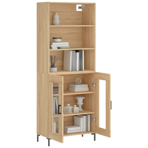 vidaXL Highboard Sonoma-Eiche 69,5x34x180 cm Holzwerkstoff