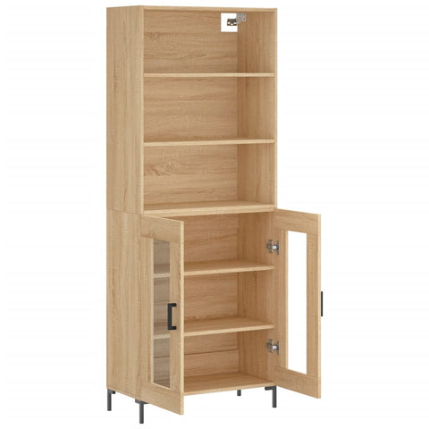 vidaXL Highboard Sonoma-Eiche 69,5x34x180 cm Holzwerkstoff