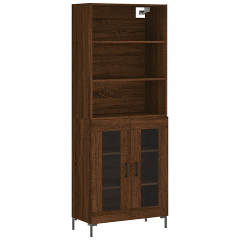 vidaXL Highboard Braun Eichen-Optik 69,5x34x180 cm Holzwerkstoff