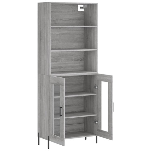 vidaXL Highboard Grau Sonoma 69,5x34x180 cm Holzwerkstoff