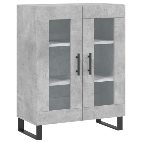 vidaXL Highboard Betongrau 69,5x34x180 cm Holzwerkstoff