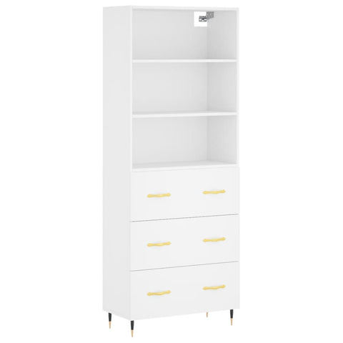 vidaXL Highboard Weiß 69,5x34x180 cm Holzwerkstoff