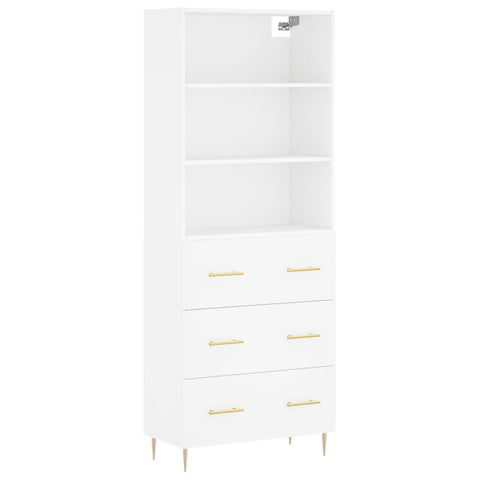 vidaXL Highboard Weiß 69,5x34x180 cm Holzwerkstoff