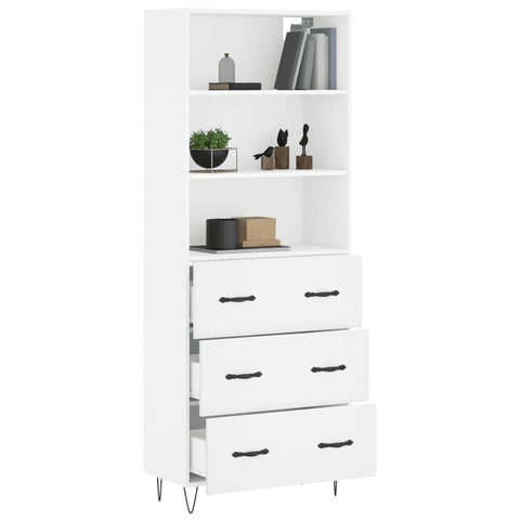 vidaXL Highboard Weiß 69,5x34x180 cm Holzwerkstoff